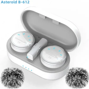 New Magnetic Wireless Microphone, Noise Canceling, Necklace Windproof Cap Audio Video Recording Microphone for Smartphone.