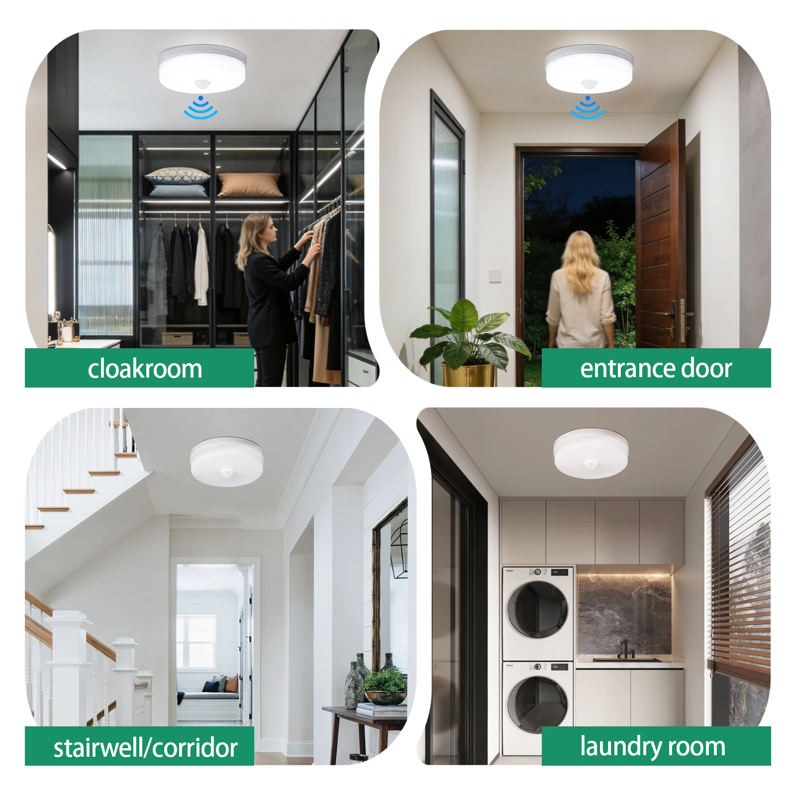 Led Ceiling Lamps Motion Sensor Led Ceiling Lights Smart Night Lamp IP44 Waterproof Home Lighting For Entrance Balcony Corridor - Image 6