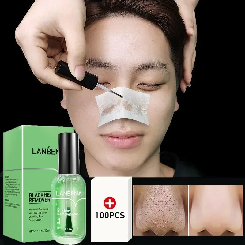 LANBENA Blackhead Remover Mask + Shrinks Pore Serum (Step 1+Step 2) Facial Acne Treatment 17ml - Image 3