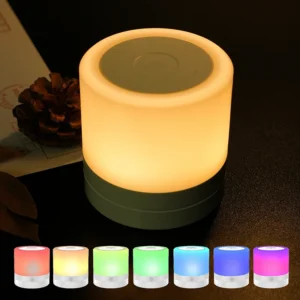Portable Touch Night Light, LED Rechargeable Table Lamps, Dimmable RGB Lighting.