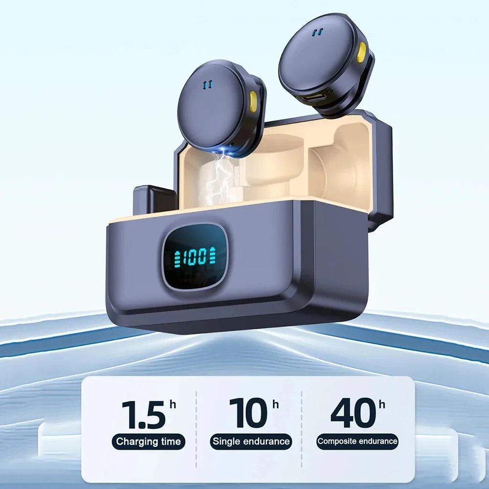 Wireless Microphone, Magnetic Suction Microphone, Dual Noise Reduction Mic For Video Recording - Image 6