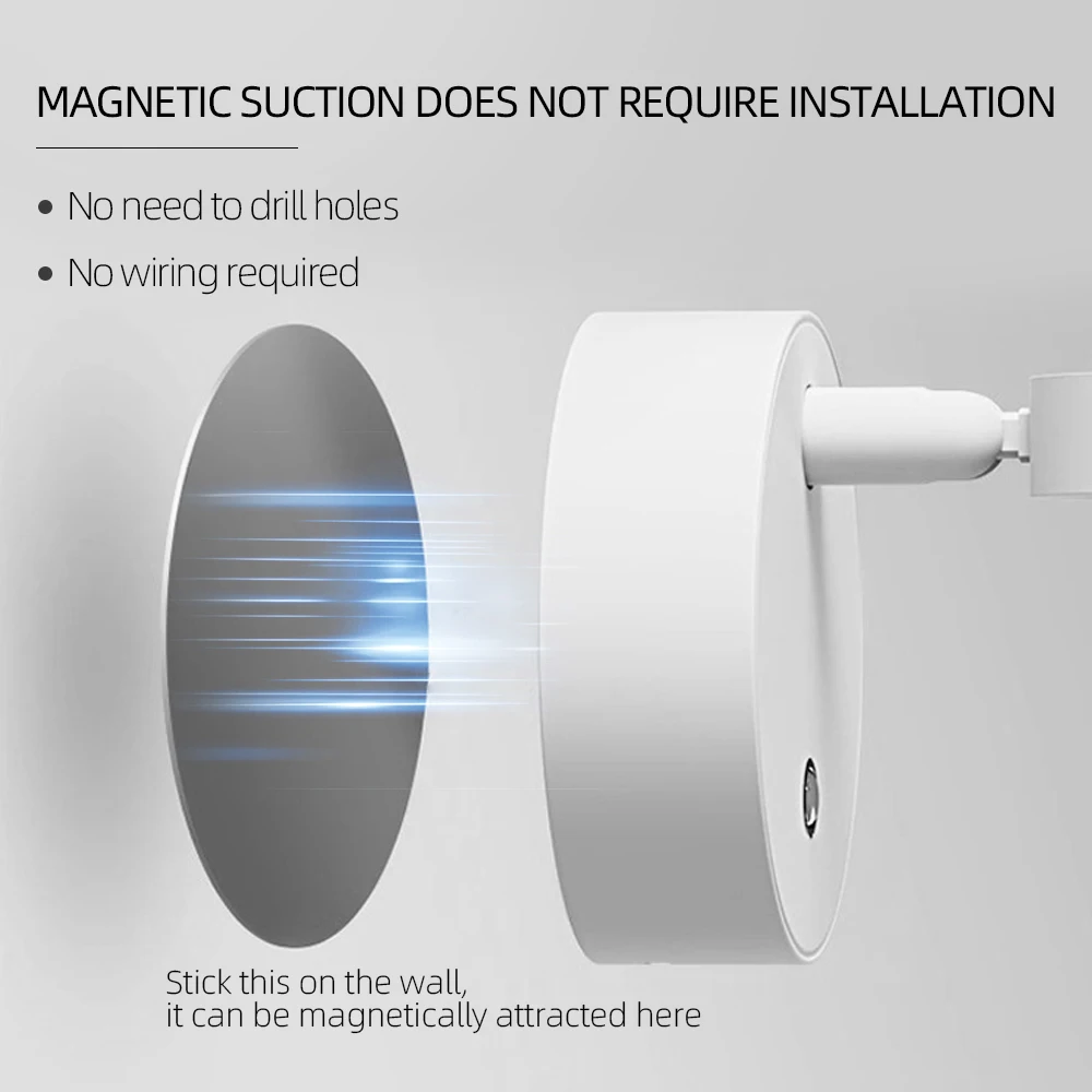 LED rechargeable magnetic sunset projection light can be rotated 360 degrees to touch dimming sunset atmosphere light - Image 5