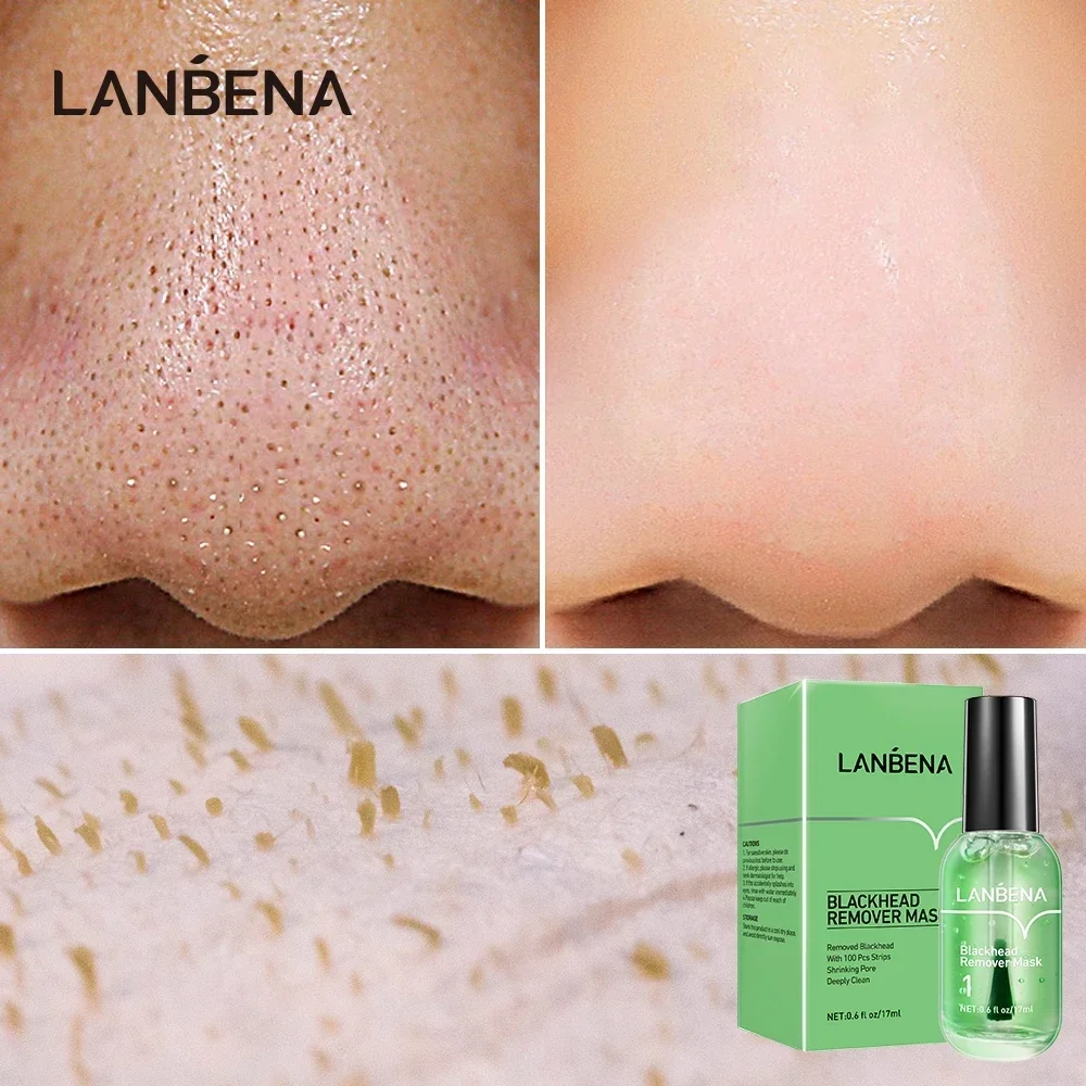 LANBENA Blackhead Remover Mask + Shrinks Pore Serum (Step 1+Step 2) Facial Acne Treatment 17ml - Image 4