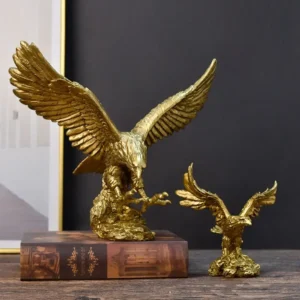 Resin American Golden Eagle Figurines For Home/Office Decoration.