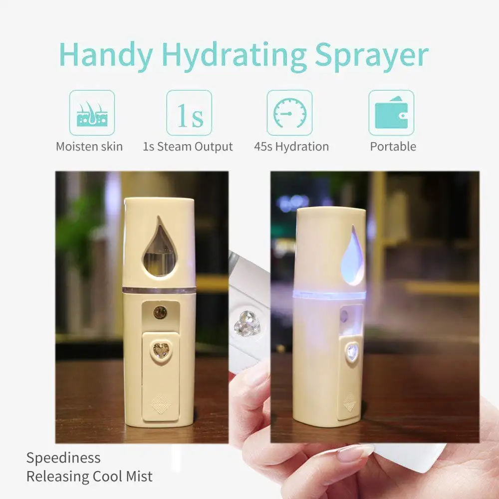 20mL Nano Cold Spray Face Steamer Mini Portable USB Rechargeable ABS Humidifier Nebulizer Beauty Cool Mist Skin Care Tools - Image 4