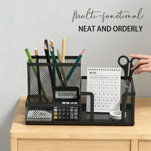 Desktop Accessories Storage Organizer with 3 Compartments.