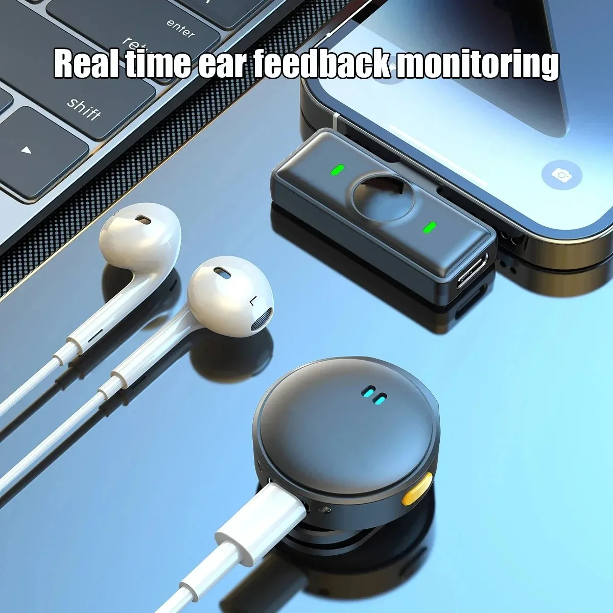 Wireless Microphone, Magnetic Suction Microphone, Dual Noise Reduction Mic For Video Recording - Image 2