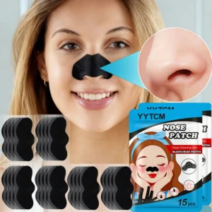 Blackhead Nose Patch, Charcoal Face Nose Mask Deep Cleansing Blackhead Removal Comedone Peel Off Mask 15Pcs/Bag