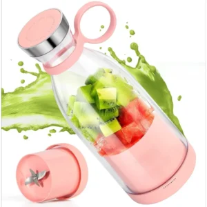 380ML Juicer USB Rechargeable Blender Fresh Fruit Juicer Portable Juice Bottle Mini Fast Electric Blender Smoothie Ice Maker