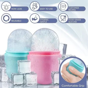 Summer Reusable Ice Face Roller Ice Cube Beauty Massage Silicone Ice Mold For Eye Puffiness Ice Facial Roller Shrink Pores