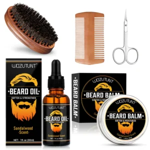 Men Beard Care Kit, Beard  Enhancer Oil & Balm with Trim Tool.