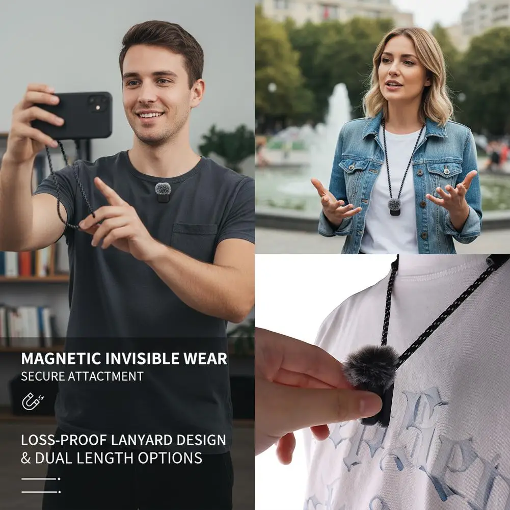 Adjustable Necklace Lanyard For DJI Mic Mini 2 And Mic 2 Magnetic Neck Strap Mini Hands-Free Microphone Holder Accessories - Image 4