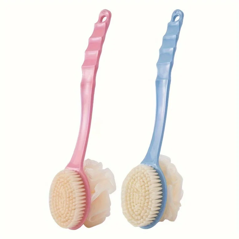 1/2pcs Long Handle Soft Bristle Bath Brush - 2-in-1 Body Back Scrubber & Dead Skin Remover,Deep Clean Skin Exfoliate Keratin - Image 6