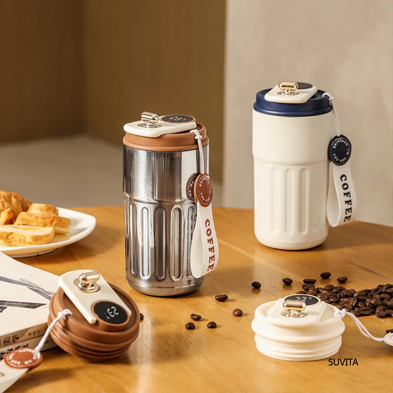 450ML Thermos Water Bottle Smart Display Temperature Stainless Steel Vacuum Coffee Cup Keep Cold and Heat Travel Thermal Mug - Image 4