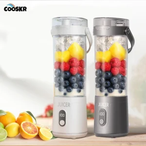 Electric Juicer Mini Portable Smoothie Blender Milkshake Mixer USB Rechargeable Fruits Orange Juice Maker 600ml Juicing Machine