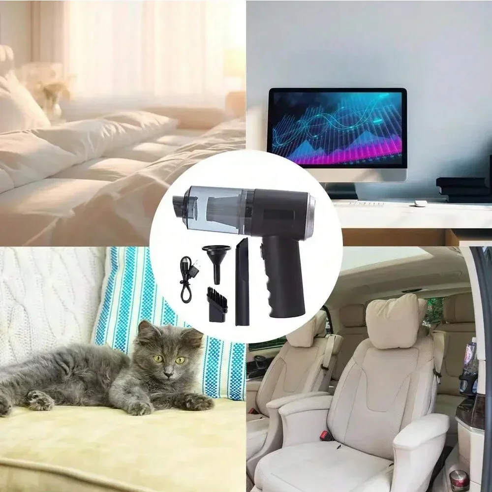 1PC Wireless Vacuum Cleaner 120W High Power Black Dual Use for Home And Car Powerful Portable Handheld Vacuum - Image 4