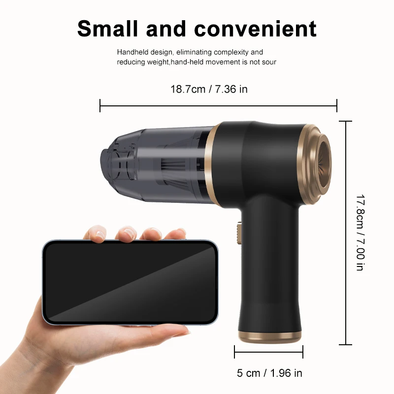 Wireless Car Vacuum Cleaner for Cleaning Bedroom Carpets Portable High Power Function Home Appliance Cleaning Machine - Image 4