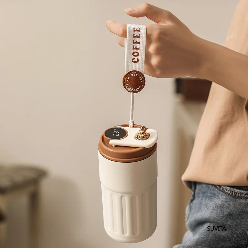 450ML Thermos Water Bottle Smart Display Temperature Stainless Steel Vacuum Coffee Cup Keep Cold and Heat Travel Thermal Mug - Image 5