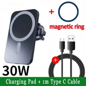30W Fast Wireless Car Charger MagSafe For iPhone 17 16 15 14 13 12 Pro Max Samsung Xiaomi Air Vent Mount Magnetic Phone Holder