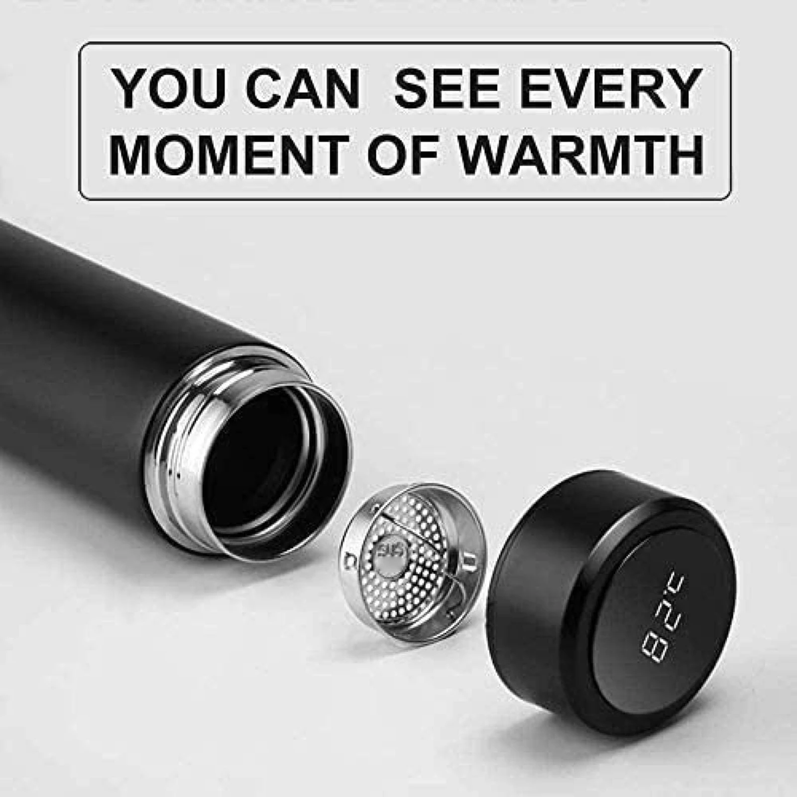 500ml Smart Vacuum Insulated Stainless Steel Water Bottle LED Temperature Display Spill Proof Portable for Home Travel Sports - Image 6