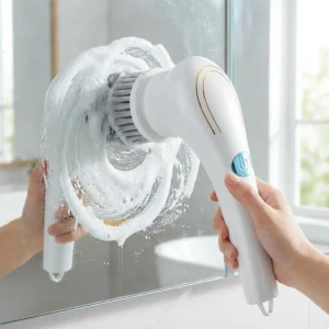 Premium Electric Cleaning Brush - IPX7 Waterproof, Ergonomic Handle for Bathroom/Sink