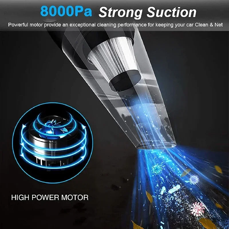 12V Handheld Vacuum Cleaner, Handheld Car Vacuum Cleaner With Strong Suction Power, Portable Mini Handheld Car Vacuum Cleaner - Image 5