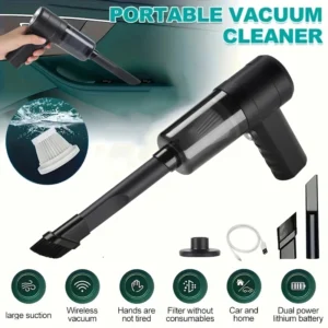 Portable Mini Handheld Car Vacuum Cleaner Small Compact Lightweight Multifunctional Auto Vacuum for Interior Cleaning Dust Pet