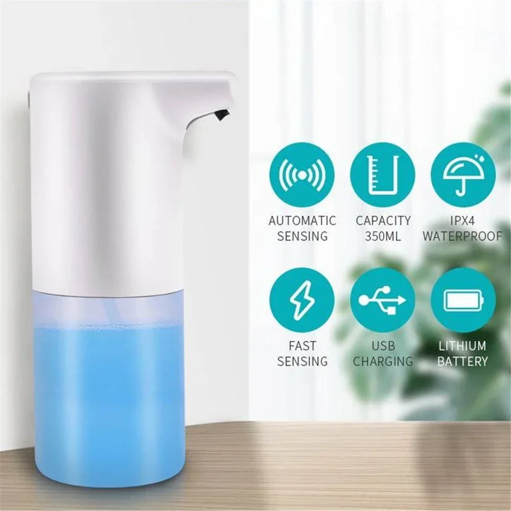 Automatic Sensor Foam Dispenser Touchless Type-C Charging Capacity Smart Liquid Soap Dispenser Infrared Sensor Soap Dispenser - Image 6