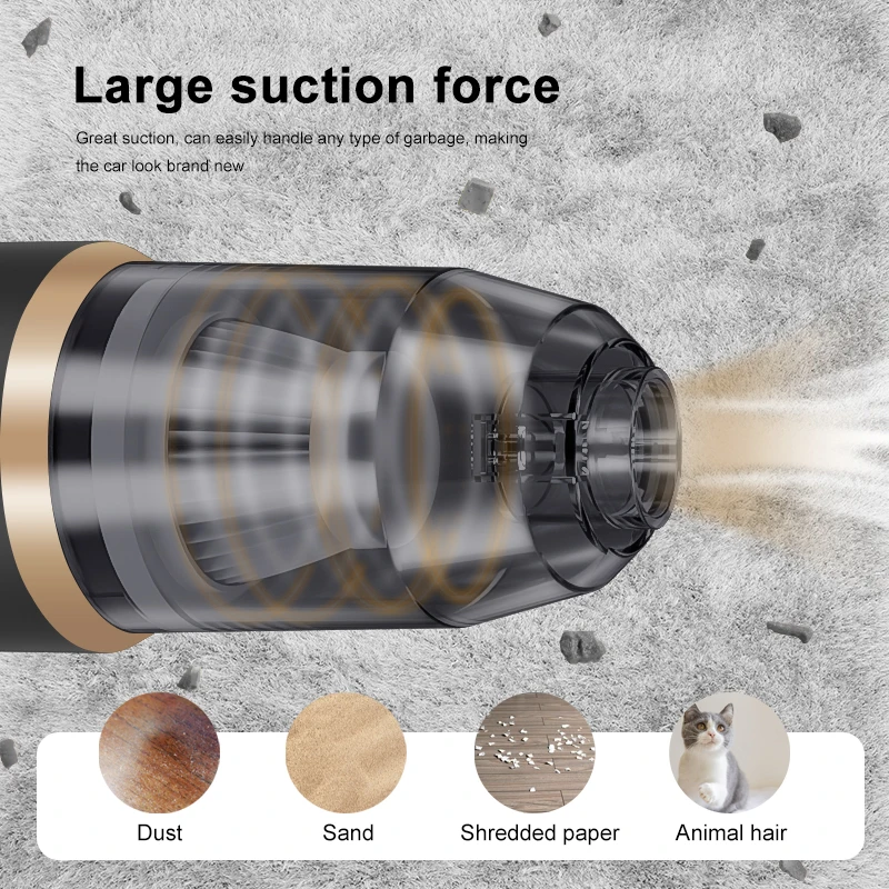 Wireless Car Vacuum Cleaner for Cleaning Bedroom Carpets Portable High Power Function Home Appliance Cleaning Machine - Image 2