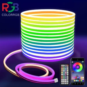 Neon LED Rope Lights, LED Lights For Bedroom Flexible LED Light Strip With Remote And APP Control RGB Lighting Strip