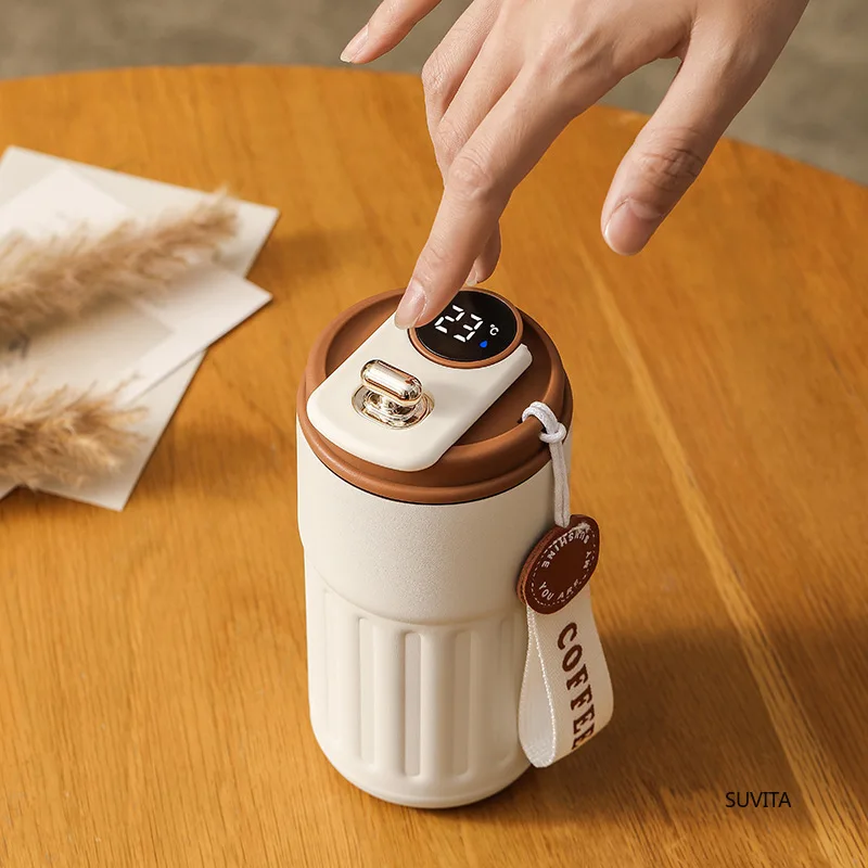 450ML Thermos Water Bottle Smart Display Temperature Stainless Steel Vacuum Coffee Cup Keep Cold and Heat Travel Thermal Mug - Image 6