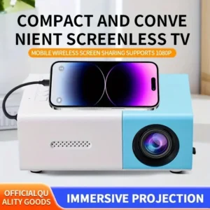 Home Theater YG300 Projector Support 1080P Decoding Built-in Audio LED Projector for Smartphone Notebook 3D Glasses As Gift