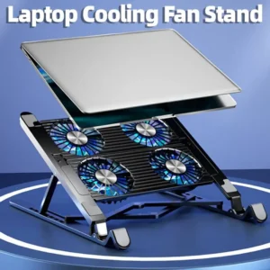 Portable Loptop Holder with 2/4 Fans Foldable Notebook Cooling Fan RGB Silent Gaming Laptop Cooler Fan for 11-17.3 Inch Notebook