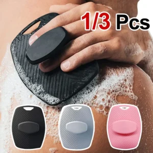 1/3 Pcs Soft Silicone Body Cleansing Brush Exfoliation Convenient Practical Easy to Clean Pamper Yourself Silicone Bath Brush