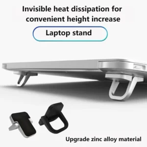 【F】2Pcs Laptop Stand Mini Portable Holder Foldable Nvisible Laptop Riser Bracket For Macbook Notebook Stand Cooling Holder