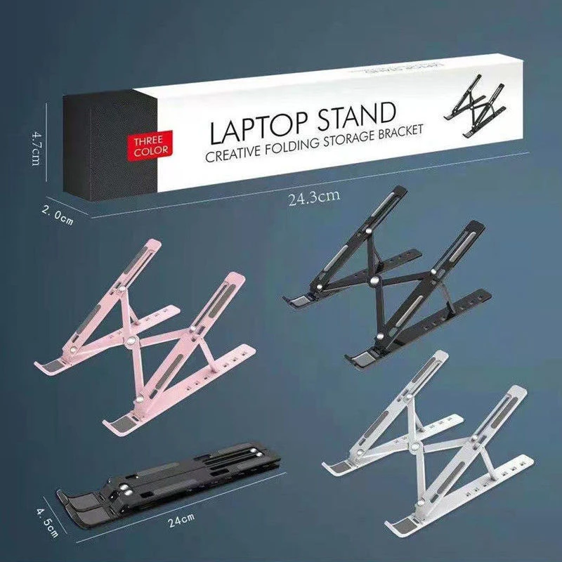 1Pcs Strong Structure 8 Gear Foldable Laptop Stand Holder Portable Notebook Support Base Adjustable Riser Cooling Bracket - Image 5