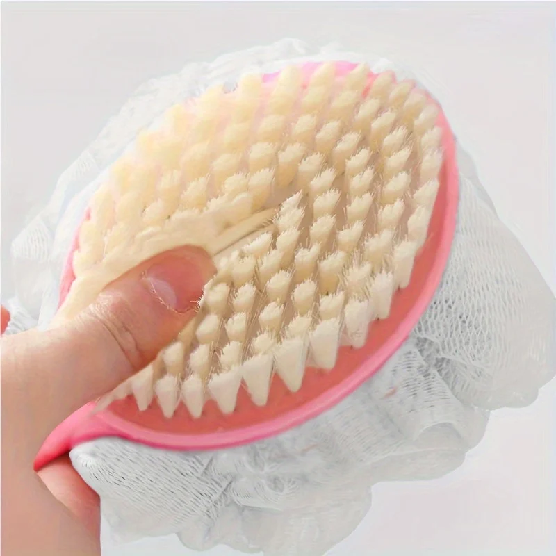 1/2pcs Long Handle Soft Bristle Bath Brush - 2-in-1 Body Back Scrubber & Dead Skin Remover,Deep Clean Skin Exfoliate Keratin - Image 5
